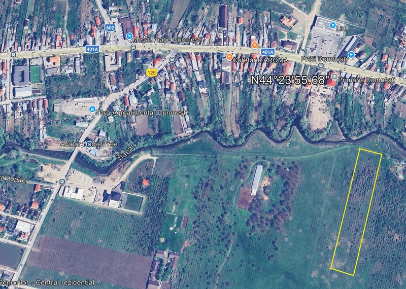 Domnesti, teren 7.100 mp intravilan, 12 e/mp, ideal casa pasiva si off-grid